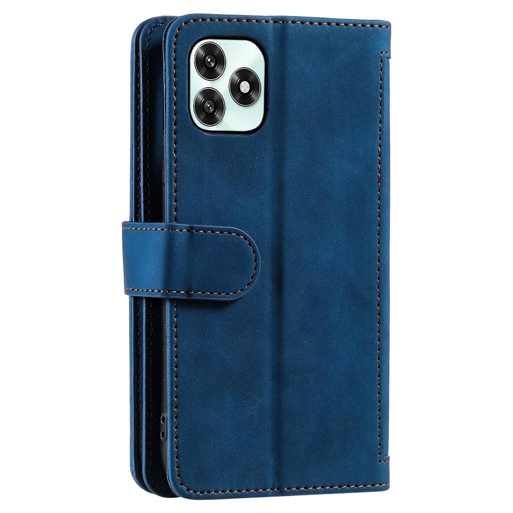Phone Case For Honor Play10A 4G / X5c Plus 4G / X5c 4G 9 Card Slots Zipper Wallet PU Leather Phone Cover with Wrist Strap