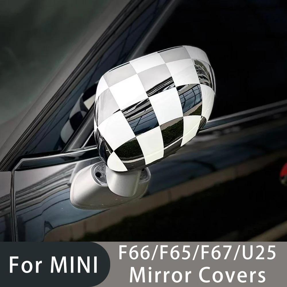 2Pcs/Set The Black Flag Car Shell Outside Rear View Mirror Covers For MINI COOPER U25 F66 F65 F67 Auto Accessories Cnjaw55
