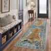 Corridor Carpet Runner Rug Hallway Long Strip Carpets Anti-slip Machine Washable Floor Mat Retro Tiger Print Home Decor Rugs