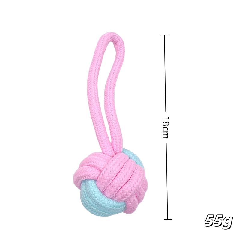 Cotton Rope Dog Toy Set: Durable, Unchewable Teething Rope Ball for Cats and Dogs