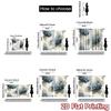 Set Of 2 Flat Printing Curtains Without Rod Floral Leaf Design Fashionable Curtainments During April Fools Is Day Modern Made Polyester