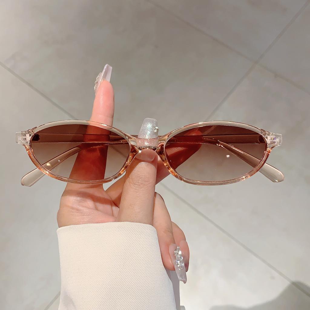 Vintage Oval Sunglasses Women New Chic Candy Color Gradient Shades Trendy Fashion Brand Design Outdoor Sun Glasses