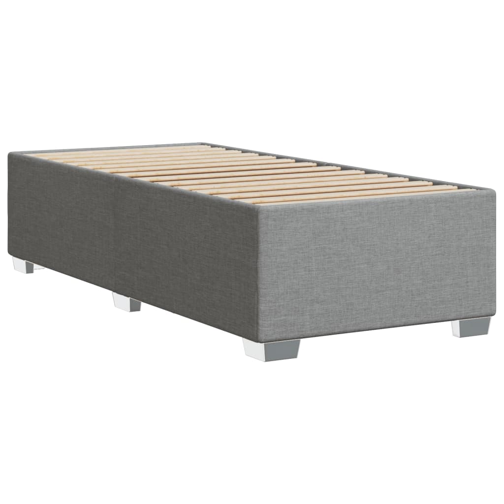 Bed Frame Without Mattress Light Grey 90x200 Cm Fabric