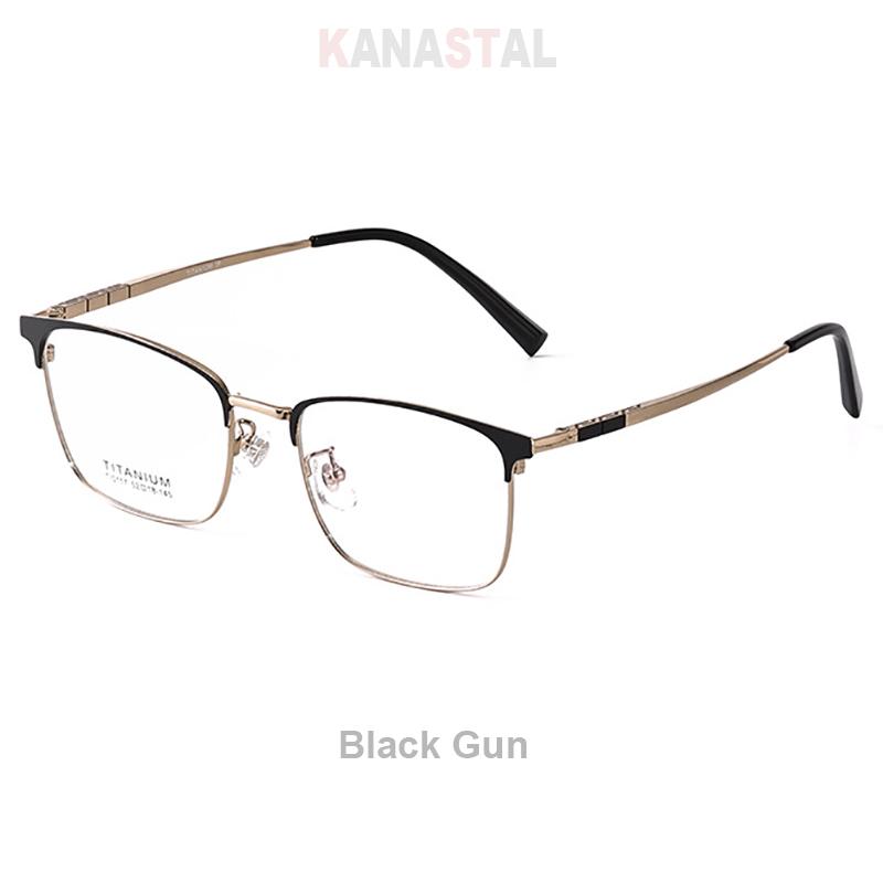 Men Prescription Glasses Myopia Reading Eyewear Women Blue Light Blocking Lenses Computer Pure Titanium Square Eyeglasses Frame