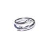 Adjustable Open Ring Couples Sterling Geometric Embrace Design Unisex Romantic Gift