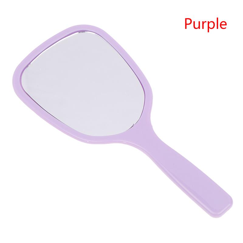 Ручное зеркало для макияжа Высококачественное туалетное зеркало с ручкой Ручное зеркало Спа Салон Макияж Туалетный столик фиолетовый