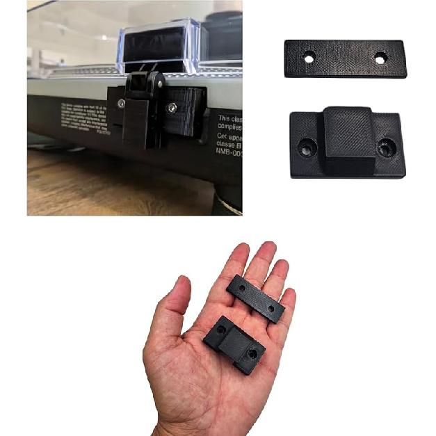 2 упаковки монтажных пластин для петель Technics Replacement Hinge Mount Plates для проигрывателей SL-1200/1210 (Черные) чёрный
