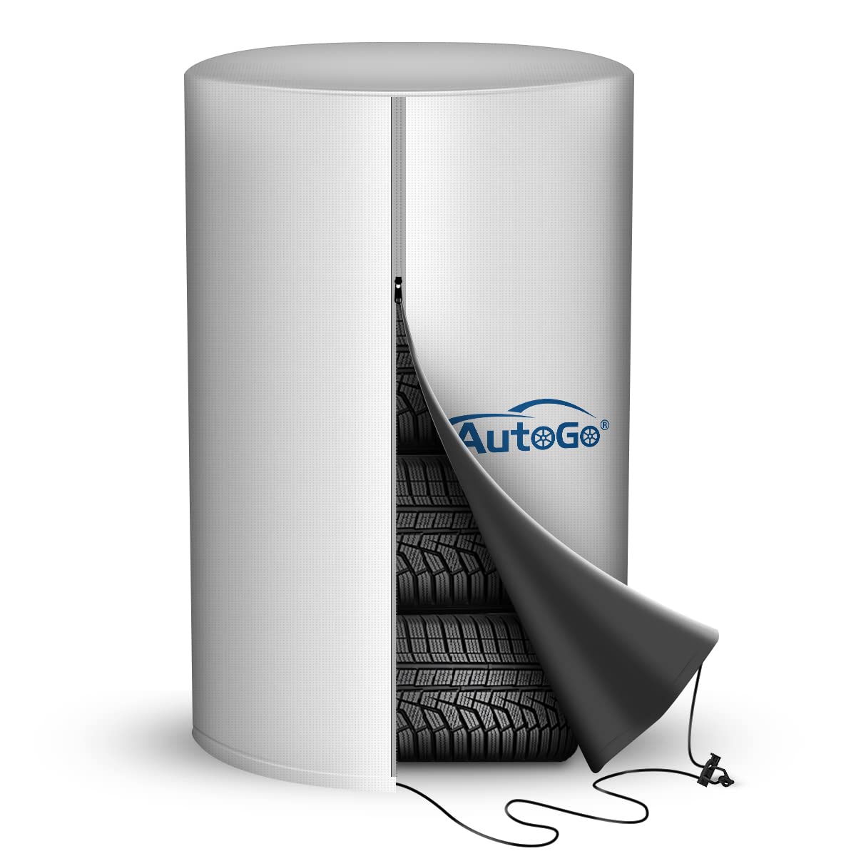 

Чехол для шин AutoGo, для хранения на открытом воздухе, водонепроницаемый, защита от УФ-лучей, хранение 4 шин, предотвращает деградацию, S (diameter 65cm x