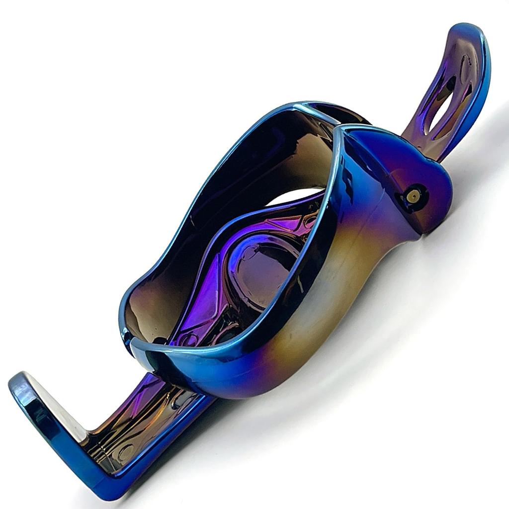 LEXOR Drink Holder Handlebar Clamp Mount Titanium Look Motorcycle/Bicycle Holder/Bottle