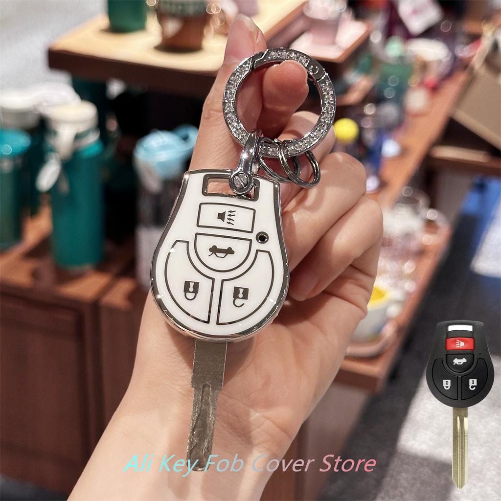 Key Fob Cover with Keychain Lanyard for Nissan 2013 2014 2015 Sentra