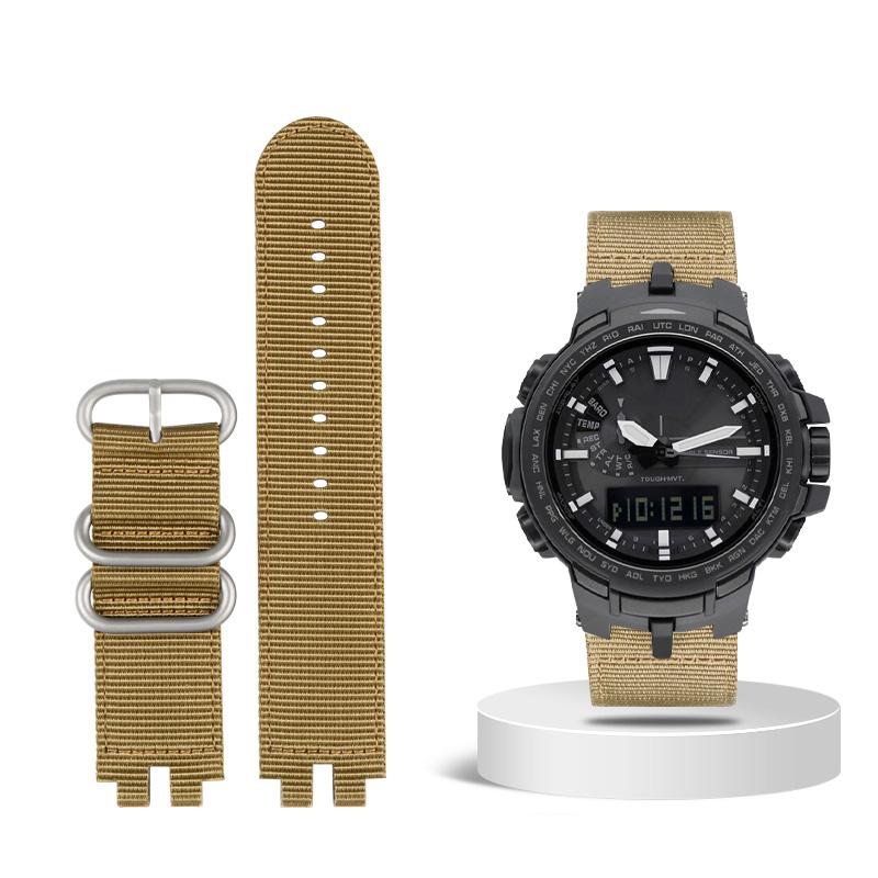 Klasyczny nylonowy pasek do zegarka dla serii Casio PROTREK PRW-3000 3100 6000 6100Y Płócienny pasek na nadgarstek Męski pasek do zegarka bransoletka