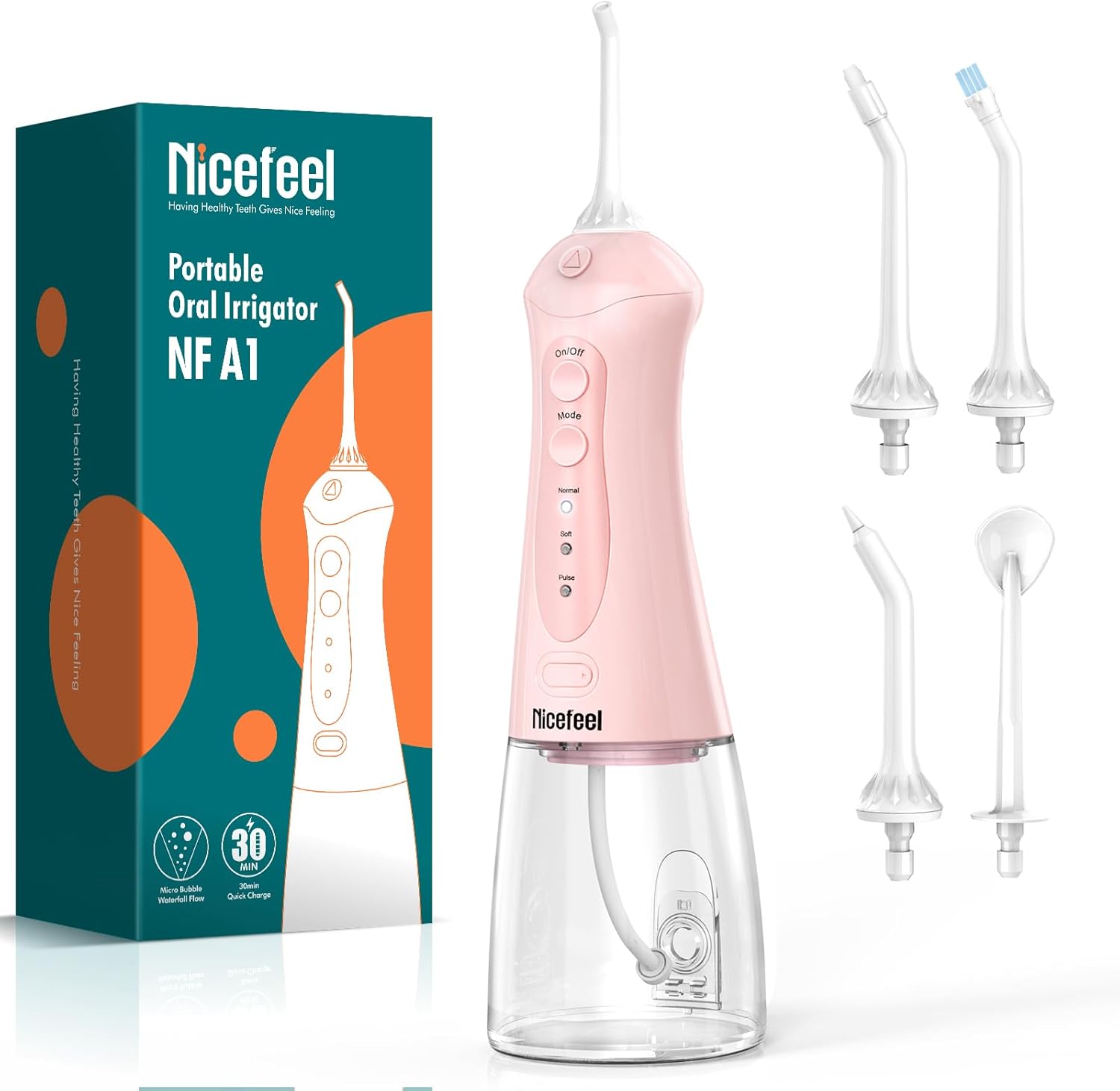 

, Portable Water Cordless for Teeth, Orthodontic, Braces, Sensitive Gums, 5 Jet Tips & 3 Modes, Tr United States