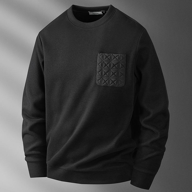 Luxury Old Money Style Men s Wool Hoodie – Warm Long Sleeve for Autumn/Winter 4XL