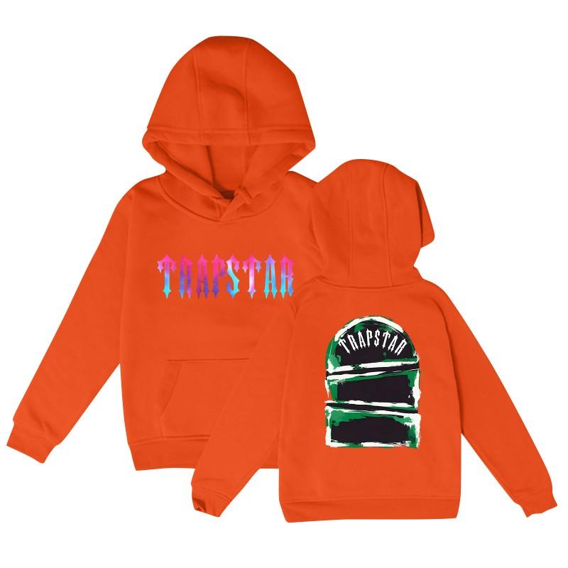 Unisex Letter Print Hooded Sweatshirt Loose Fit Long Sleeve Casual Pullover Winter