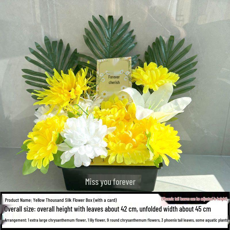 Chrysanthemum Silk Flowers for Qingming Festival Grave Offerings