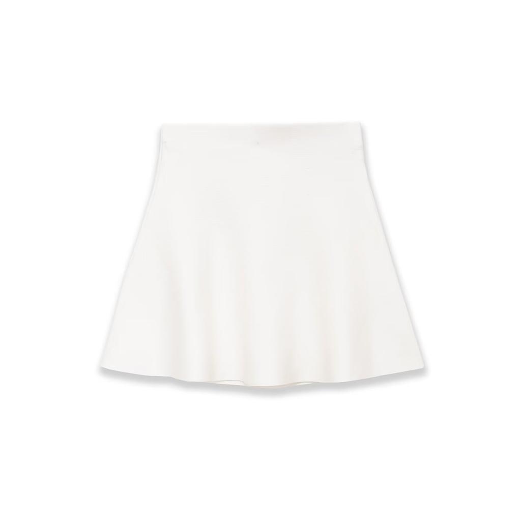 European and American Style, New Women's Clothing, Foreign Style White Elastic Knitted Waist Mini Skirt 2142111