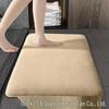 Solid Color Coral Fleece Non-slip Bath Mat – Strong Water Absorption, Dirt-resistant, Easy to Clean