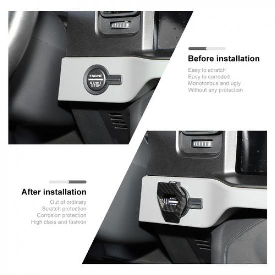 Car Engine Start Stop Button Cover Trim Bezel For Ford Bronco + F150 2015+