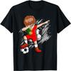 Dabbing Fußballjunge Portugal Trikot Portugiesische Fußballfans T-Shirt