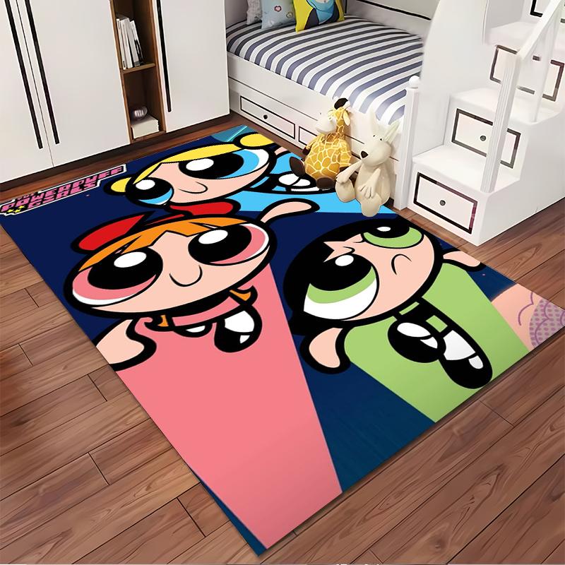 Cartoon Style Rug with Colorful Hero Design for Kids' Room Decor Suitable for use as an anti-slip for living room bedroom sofas