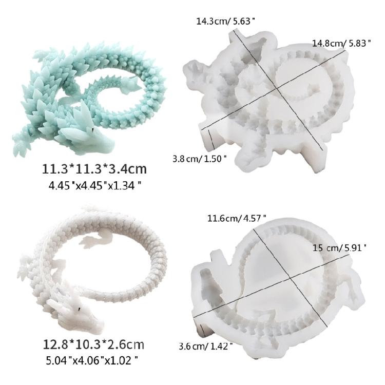Dragon Candle Mold Epoxy Resin Molds Aromatherapy Mold Animal Decorations Mould