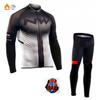 Winter Thermal Cycling Jersey Long Sleeve Fleece Lined Windproof Bike Men Women