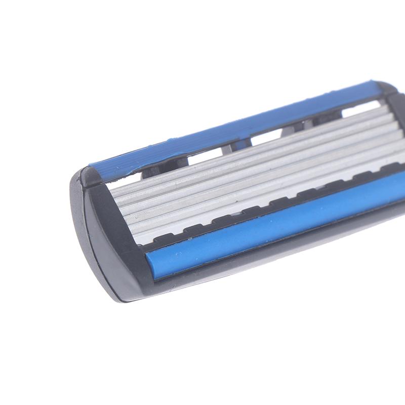 6 Layers Razor 1 Razor Holder + 6 Replacement Blades Head Cassette Hair Trimmer