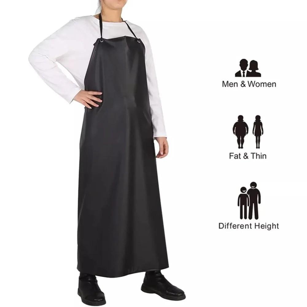 Waterproof PVC Apron Thickened Catering Work Clothes Reusable Kitchen Cooking Apron  Men Women