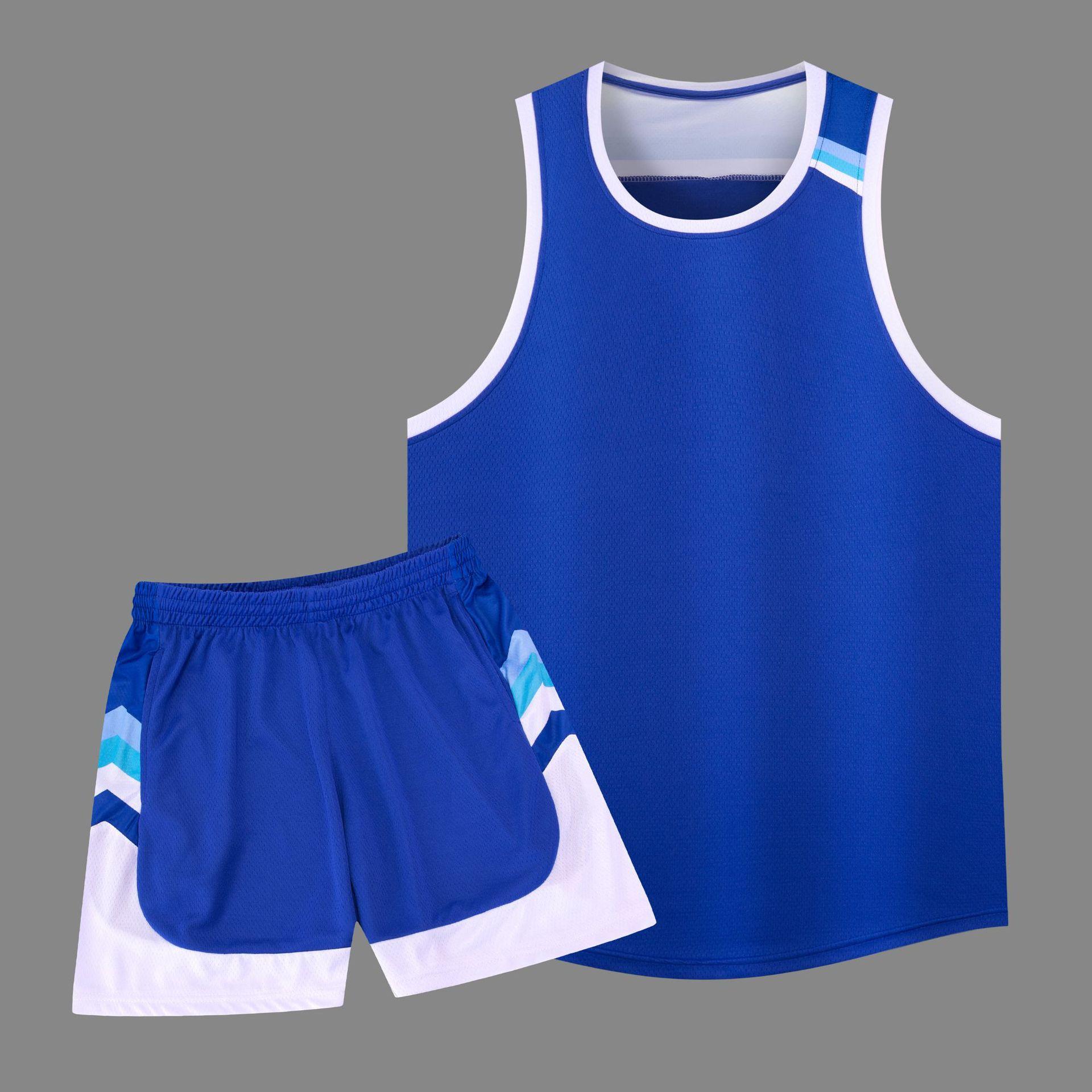 

College students men s and women s basketball game jerseys, men s and women s sports basketball uniforms, summer camp team uniforms, training camp 6XL небо синє кольору
