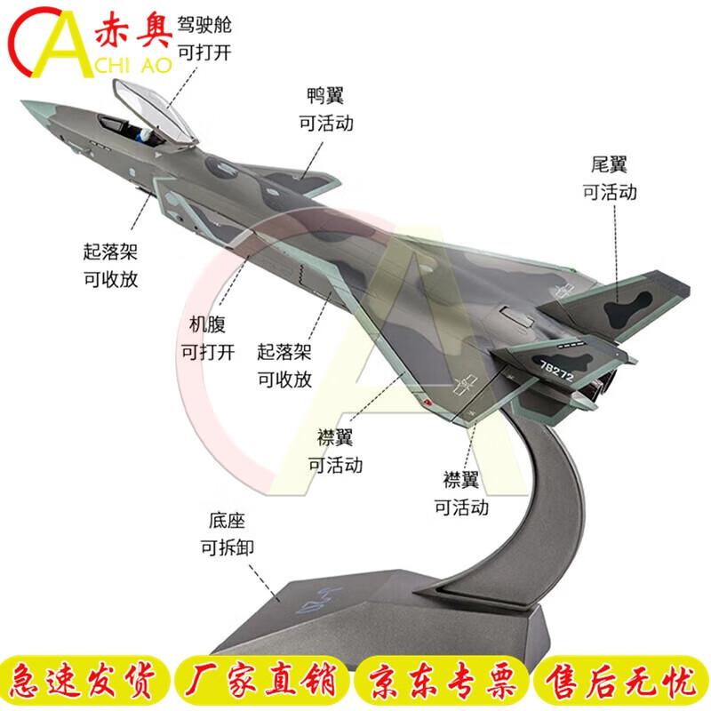 1:48 J-20 Fighter Jet Aircraft Model