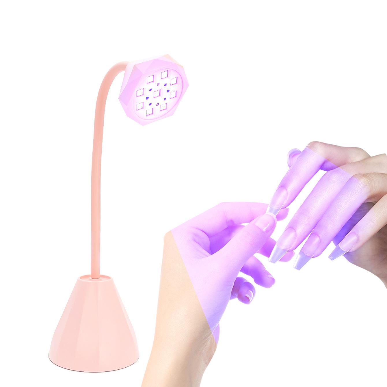 

Умная индукционная УФ-лампа для ногтей с функцией быстрой сушки и настольным хранением розовый