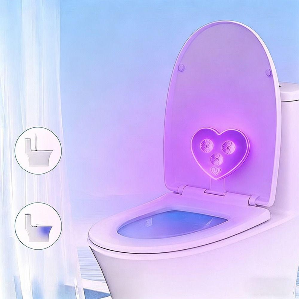 Heart Shaped UV Toilet Disinfector USB Rechargeable Toilet Disinfection Lamp  Toilet
