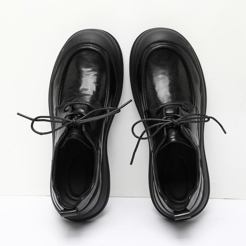 Spring New Designer Business Casual Shoes for Men Black Genuine Leather Shoes Male British Style Soft Sole Fashion Shoe Man
