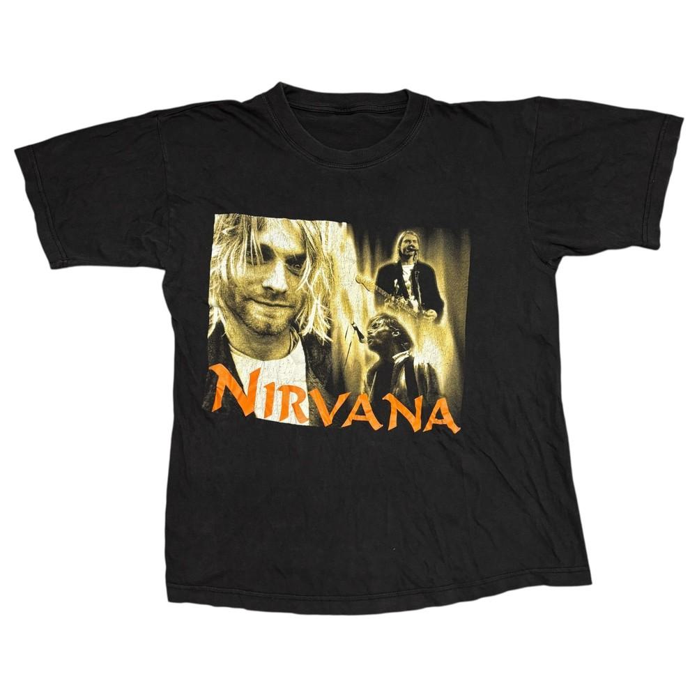 Vintage Nirvana Shirt 90s Tour Concert Grunge Rock Band Tee Kurt Cobain Graphic Unisex T-Shirt XXXXL