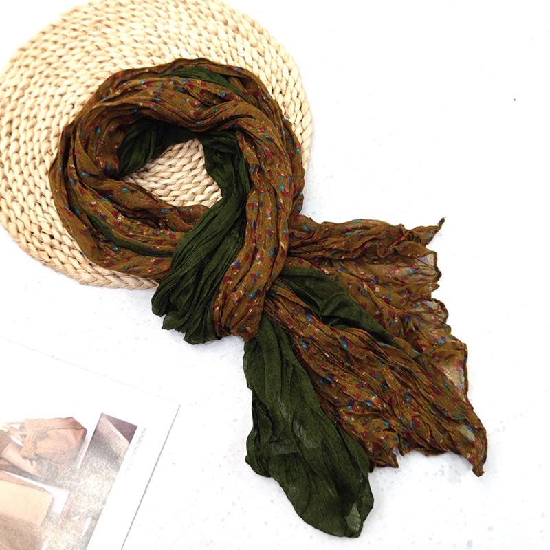 

Шарф Бавовна Коноплі Градієнтний Синій Ретро Універсальний Принтований Жіночий Довгий Складний Шаль М який Модний Тренд 180X90См