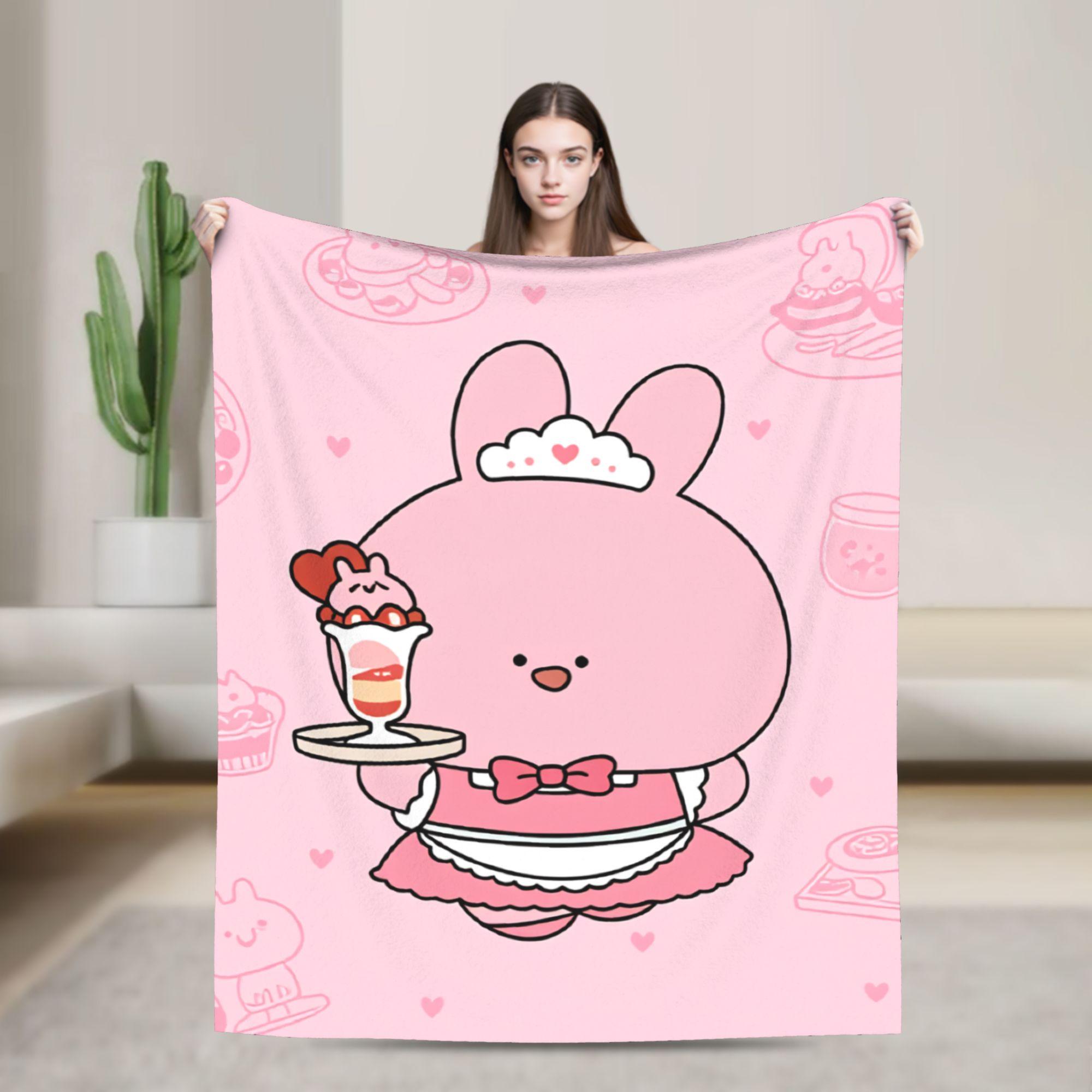 

Asamimichan and Anemimi Blanket Travel Office Flannel Bedding Throws For Living Room Warm Soft Quality Bedspread Gift 75cmx90cm