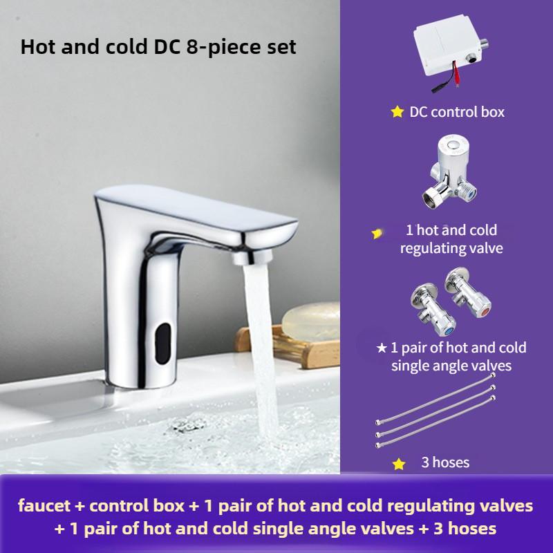 Bathroom Basin Faucet Full Copper Intelligent Single Hot And Cold Sensing Faucet Automatic Infrared Sensing Water Tap