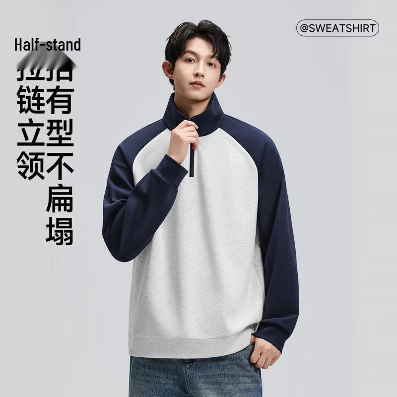 JEEP SPIRIT Men's 2026 Half-Zip Stand Collar Sweatshirt