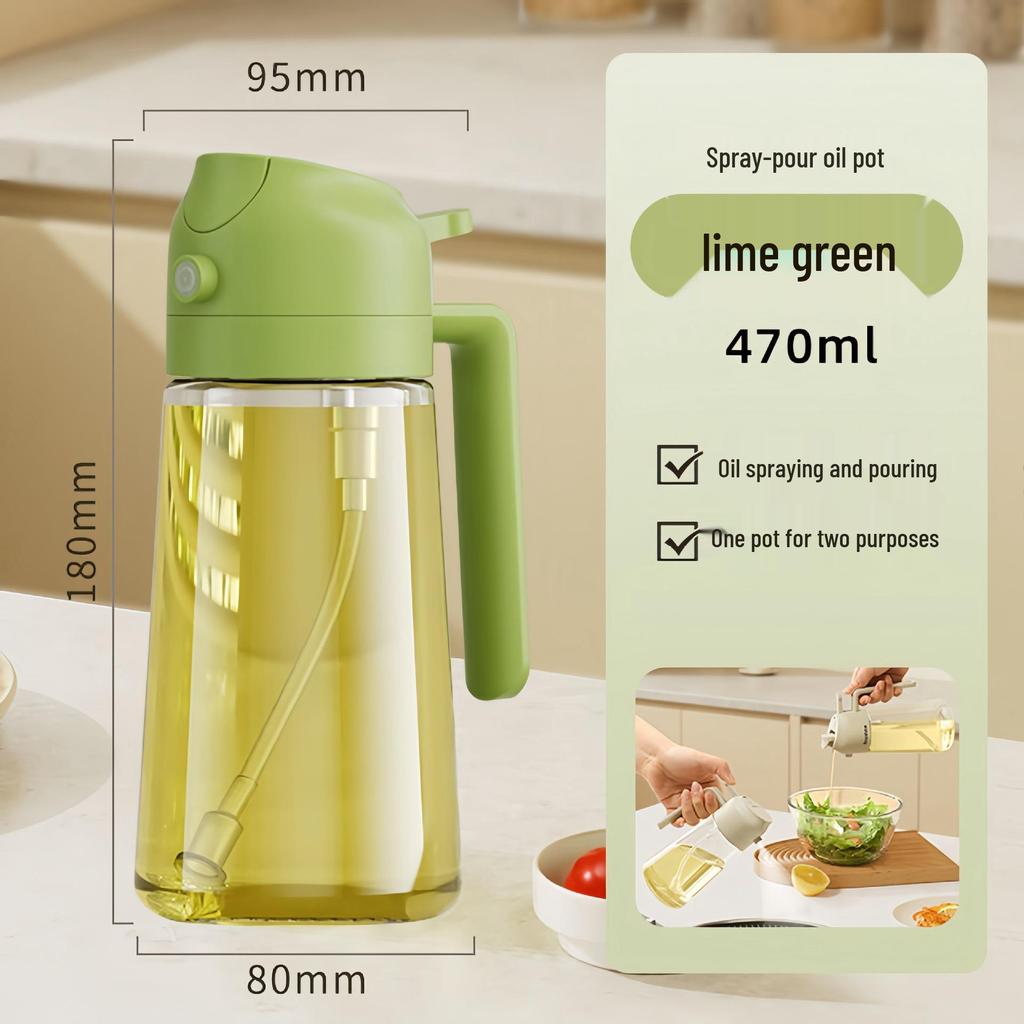 Leak-Proof Glass Dispenser: 2-in-1 Oil & Vinegar Spray Bottle, Soy Sauce & Seasoning Container