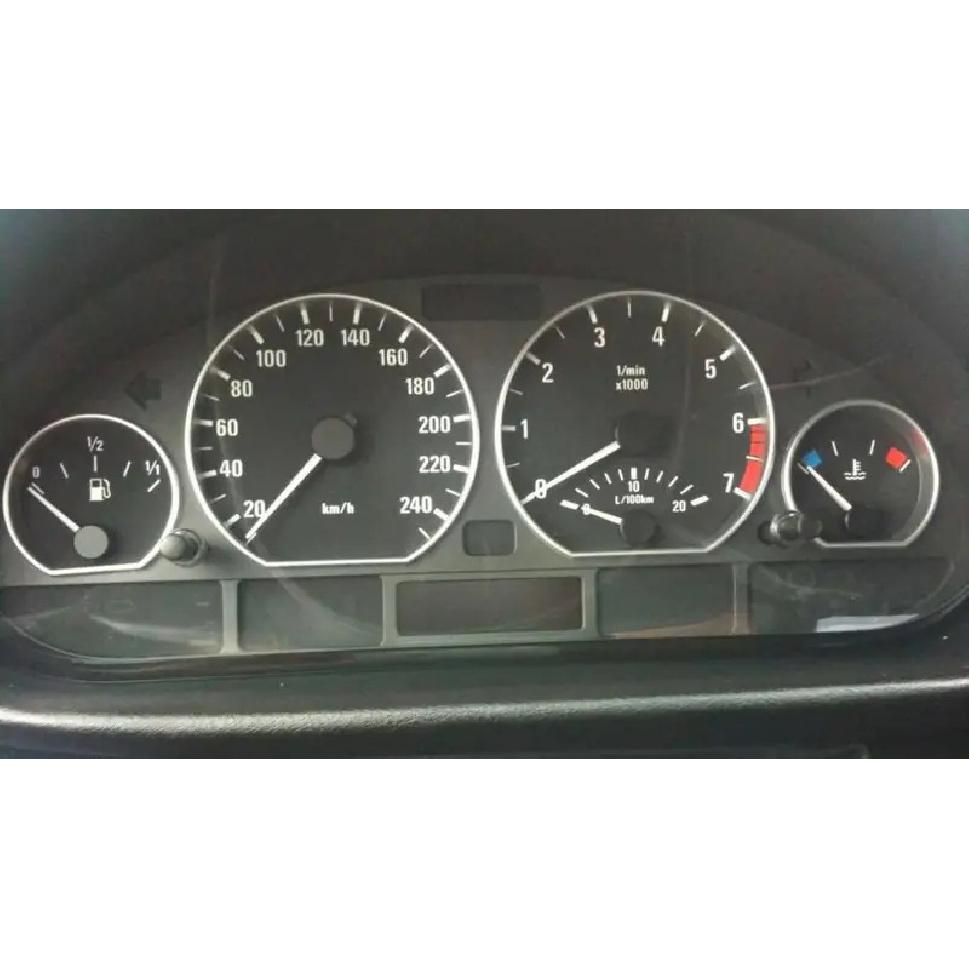 4pcs Car Accessories Interior Decorative Speed Meter Gauge Cluster Bezel Dashboard Dial Dash Ring For BMW E46 M3 3 Series