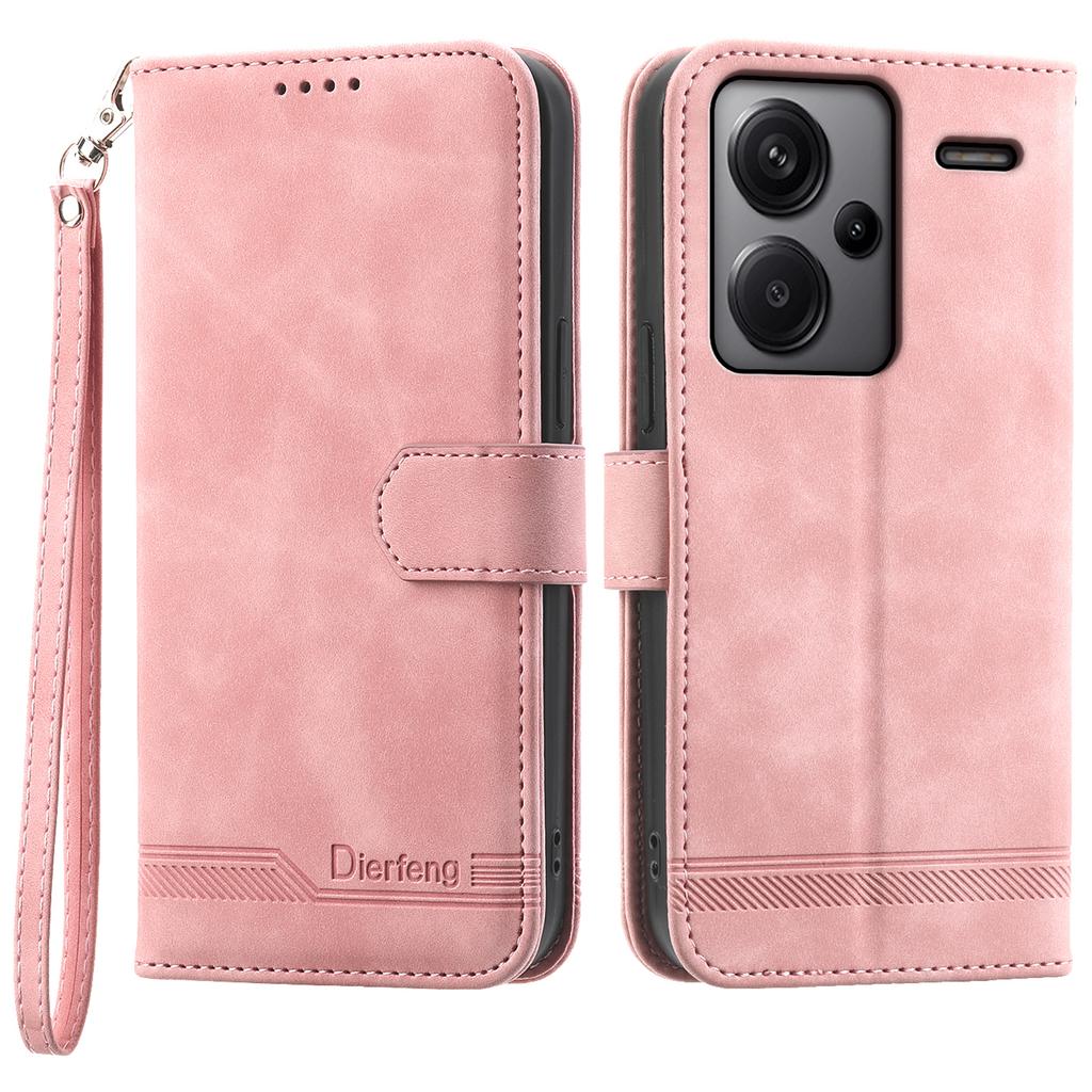 DIERFENG DF-03 for Xiaomi Redmi Note 13 Pro+ 5G Leather Case Phone Wallet Stand