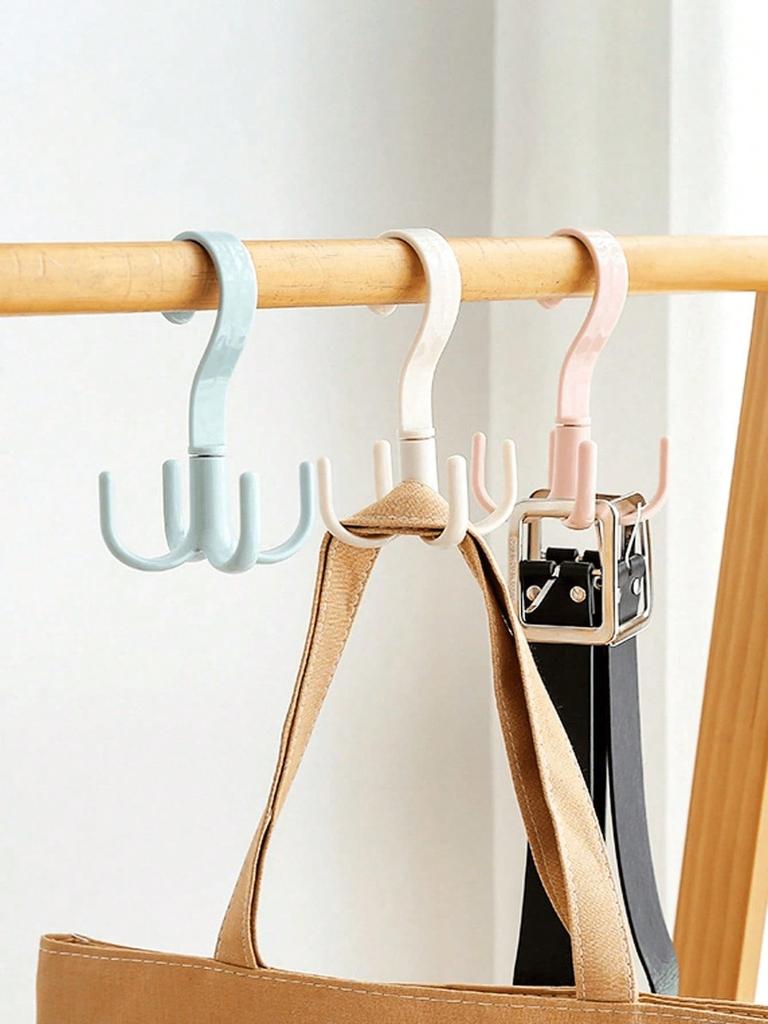 1pc 360 Rotating Hook, For Hat, Bag, Scarf, Wardrobe, Door, Clothes Hanger