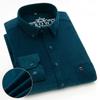 7XL 6XL Camisa de Pana para Hombre Manga Larga 100% Algodón Casual Corte Regular Suave Cómoda Bolsillo Camisas de Vestir Formal Ropa de Hombre