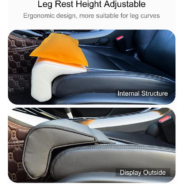 Car Leg Extender Leg Support Cushion for Car Driver Seat Office Chair, Universal Car Seat Extender Pad Leg Support Pillow for Cars Buses Trains