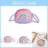 Cute Japanese Style Rainbow Heart Shoulder Bag For Kids With Cartoon Design