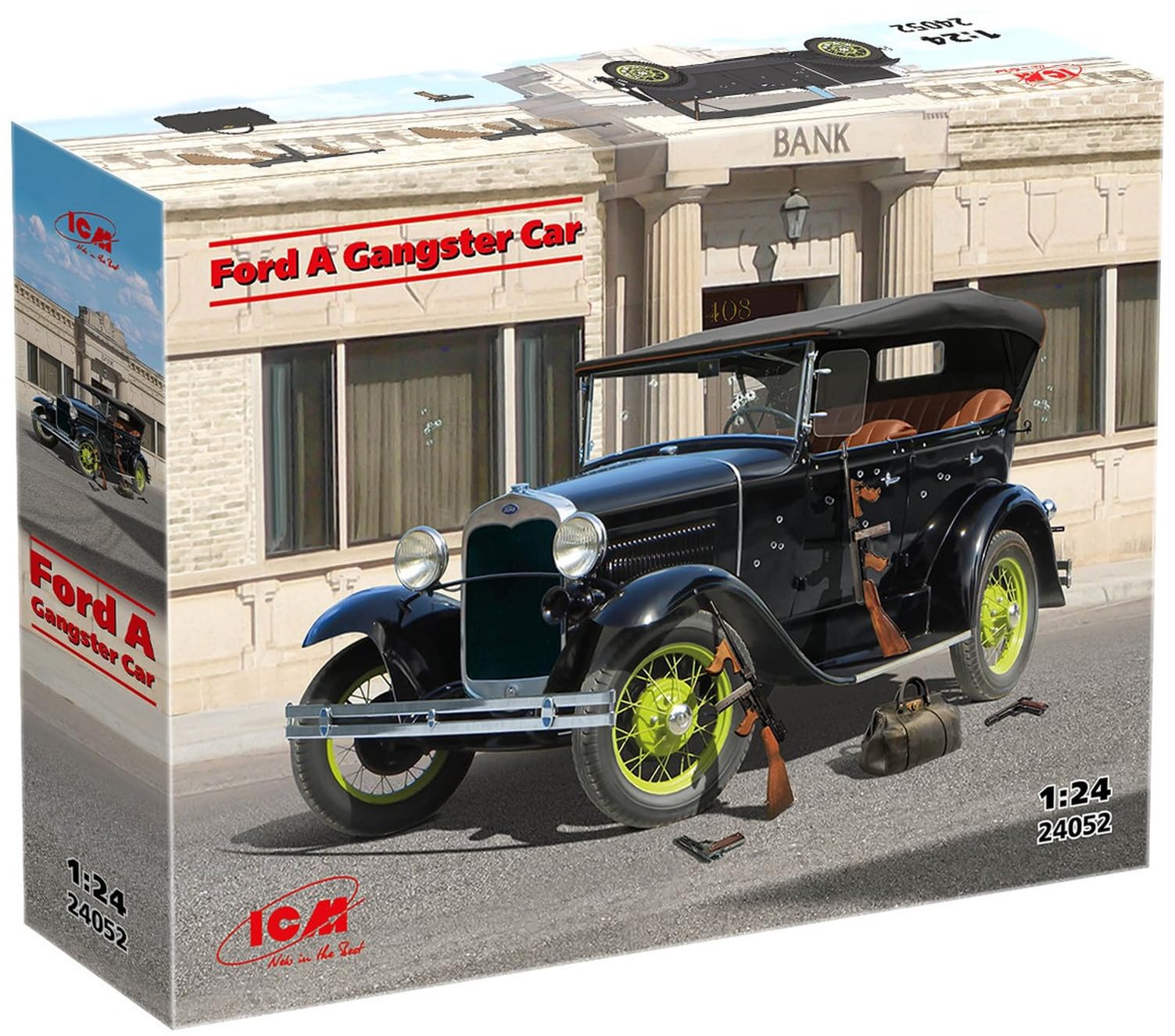 

ICM 1/24 Ford Model A Gangster Plastic Model 24052 (Car)