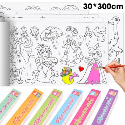 1PCS Three Meters of Children's Graffiti Scroll