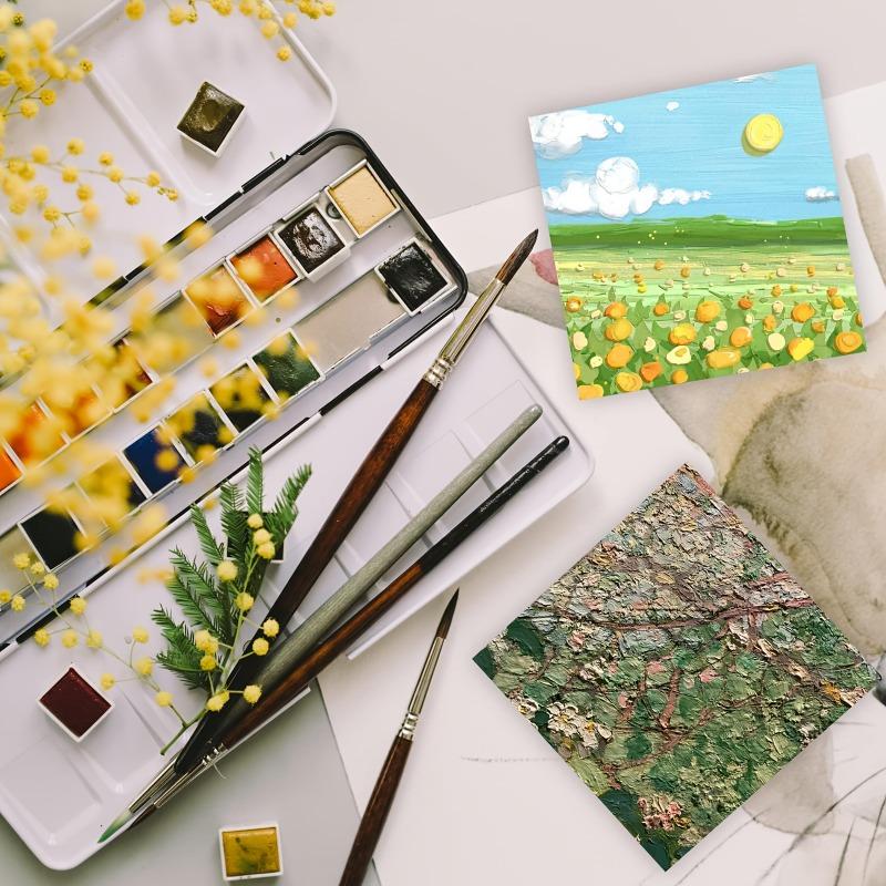 12/20pc Unfinished Wooden Craft Trays Square Multi-Purpose Display Platform DIY Painting Dyeing 3D Puzzles Art Projects Supplies
