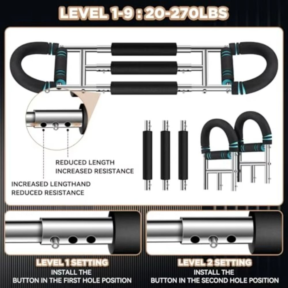 Triple-Spring Arm Twist Adjustable Chest Expander Strength Training Arm Trainer Office Exercise