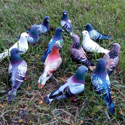 3pcs Doves Feathered Artificial Craft Animals Garden Parties Decor